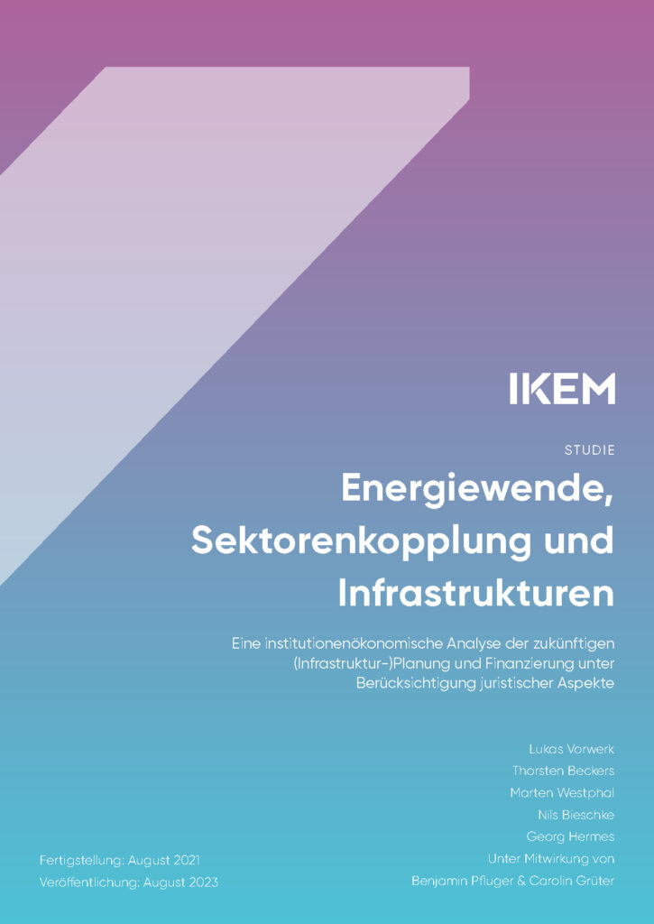 Cover der Studie Energiewende, Sektorenkopplung und Infrastrukturen