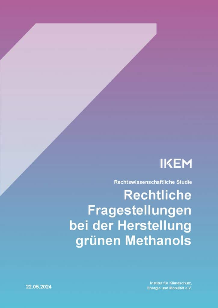 Cover der Studie zur Herstellung grünen Methanols