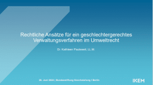 Cover Rechtliche Ansätze für ein geschlechtergerechtes Verwaltungsverfahren im Umweltrecht