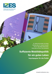 Cover der Publikation Suffiziente Mobilitätspolitik für ein gutes Leben.