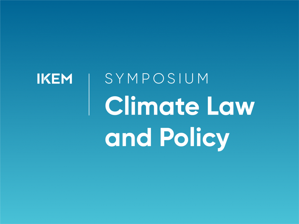 Logo of the IKEM Symposium Climate Law and Policy