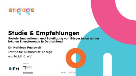 Cover der Präsentation der ENGAGE-Forschungsergebnisse