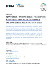 Cover des QUARREE100 Ergebnispapiers Regulatorik