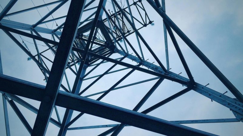 Power pole from below