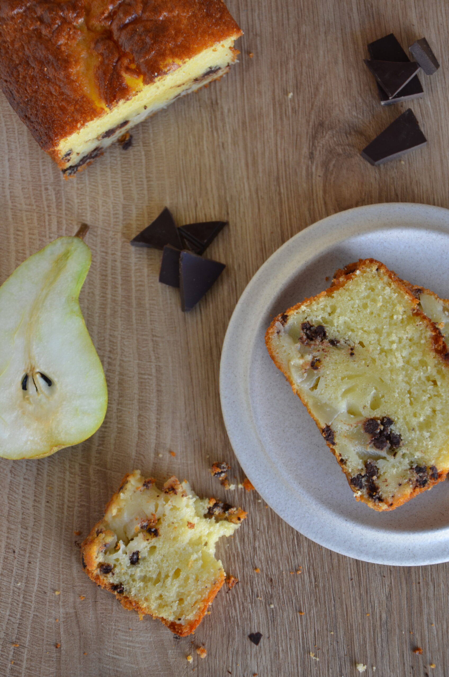 plumcake con cioccolato e pere - Il cucchiaio saporito