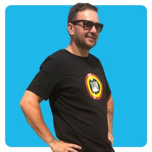 T-Shirt Belgian Retro Night Zwart (DJ Stijn VM)