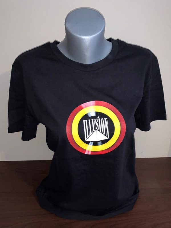 T-Shirt Belgian Retro Night Zwart (Pop - Voor)