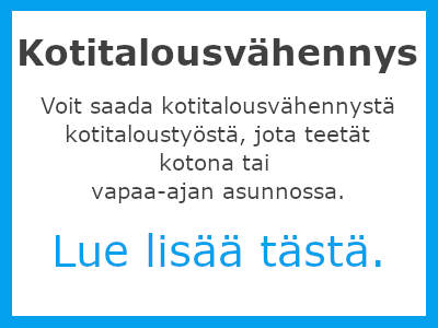 Lue lisää kotitalousvähennyksestä