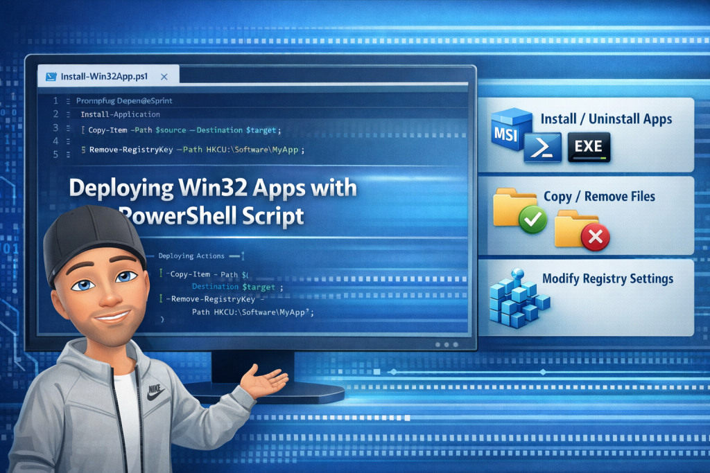 Template for the Win32 PowerShell script installer in Microsoft Intune ...