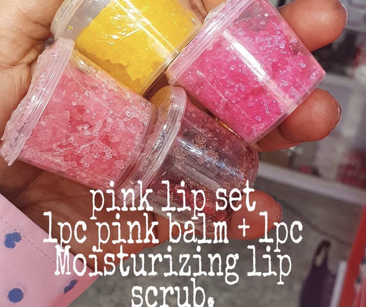 Pink lips balm