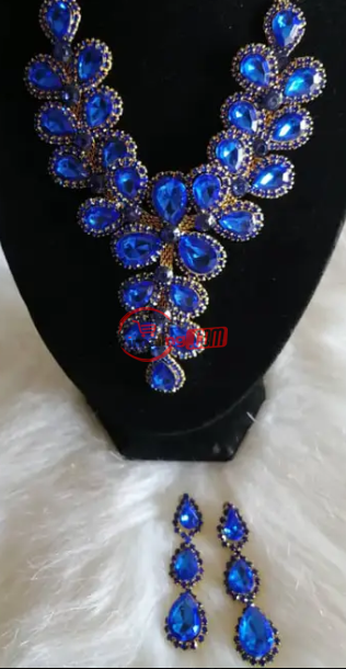 Lovely Blue Stoned Costume Jewelry