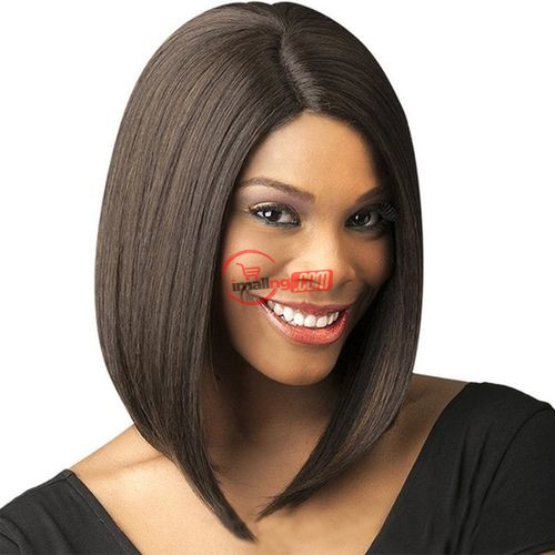 Female Wig Medium Length Straight Hair-light Brown