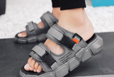 Men's Fashion Platform Slippers Sports Sandals -Grey