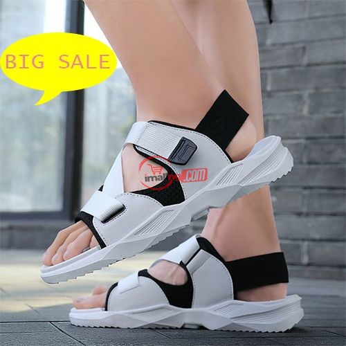 Men's High Quality Beach Sandals Soft Casual Slippers-white