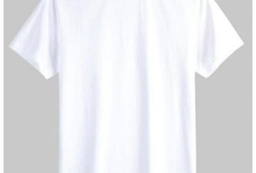 Danami Men's Plain Round Neck T-Shirt- White