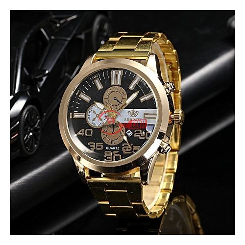 Rinnady Men Watch, Luxury Stainless Steel Male Watches