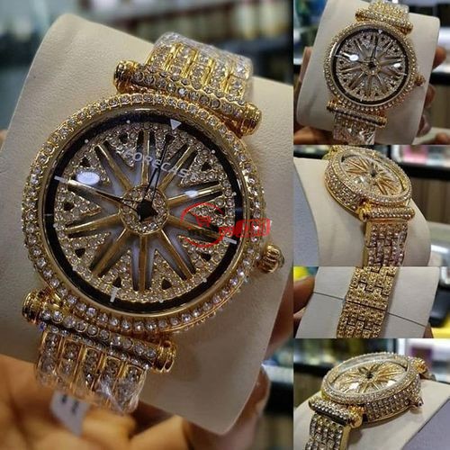 Forecast 2019 Fashion Spinning Straps Wrist Watch-Gold