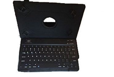 BLUETOOTH KEYBOARD For 10.1 Inches Tablet With Leather Case- BLACK (floss Signatures)