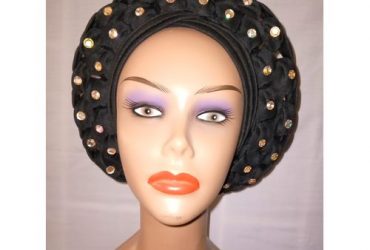 Female, Scuba, Box Braid Autogele With Pearls, Black