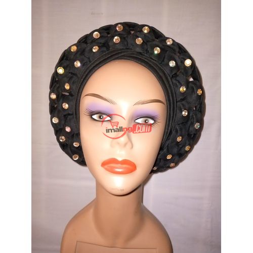 Female, Scuba, Box Braid Autogele With Pearls, Black