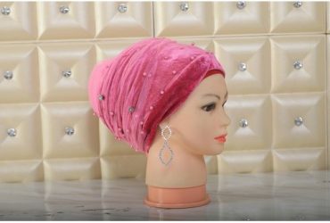 Tani Wears Baby Pink Turban Beard