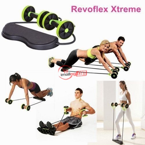 Revoflex Xtreme Tummy Exercise Machine Workout Bi-directional Abs Wheel.