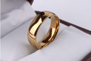 Never Fading Gold Color 6mm Brand Rings For Women Men