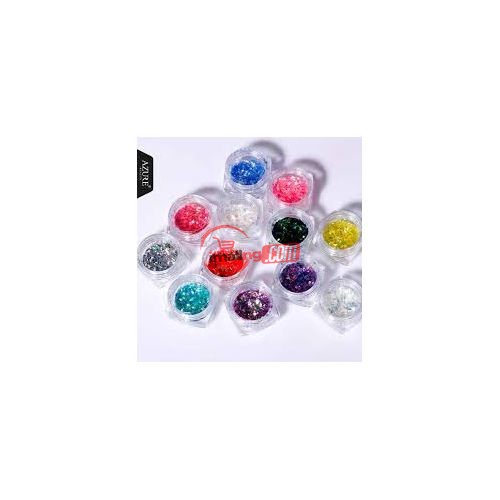 Nail Polish Nail Gllitters For Nail Art (a Pack Of 6)