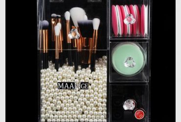 Transparent Acrylic Gourd Powder Puff,cosmetic Eggs Collection Box,cosmetic Brushes Bucket,table Top,lipstick Puff Collection And Finishing