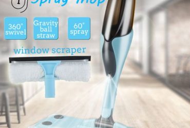 360? Swivel Water Spray Mop Flat Mop Tile Hardwood Floor Cleaner Window Scraper