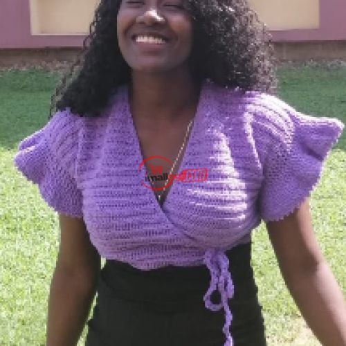 Women's Handmade Crotchet Top-Purple