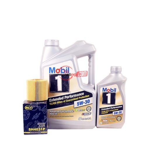 Mobil 1 American Fully Synthetic Oil 5w30(extended Performance) 6 U.S.QT +FREE OIL FILTER,FOR TOYOTA & LEXUS CARS N28,000