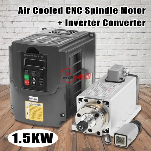 1500W 1.5KW Air Cooled CNC Spindle Motor + Inverter Converter+ 13pcs ER11 Collet