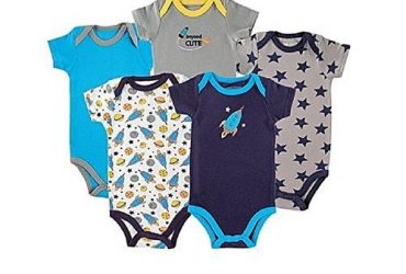 Luvable Friends 5 Pack Short Sleeve Baby Bodysuits- Multi