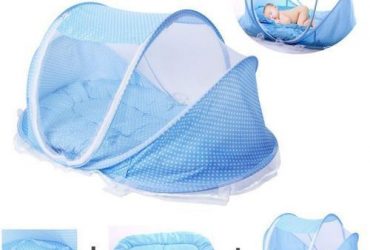 Happy Baby MOBILE BABY COT BED AND MATTRESS WITH POP UP MOSQUITO NET