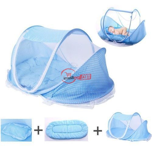 Happy Baby MOBILE BABY COT BED AND MATTRESS WITH POP UP MOSQUITO NET