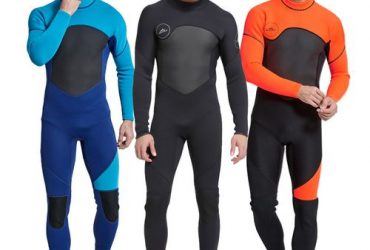 SBART Men 3mm Neoprene Diving Suit Warm Keeping Patchwork Soft Wetsuit Rash Guards Swimwear Long Sleeve Spearfishing Snorkeling(Blue) BQSHOP