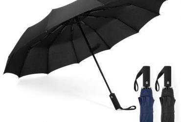 12 Ribs Windproof Folding Travel Umbrella Golf Umbrella