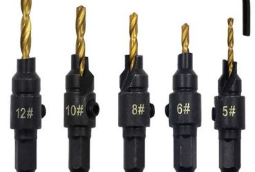 5X HSS Drill Bit Countersink Wood Drill Bit Set Cordless Step Drill Bits For Metal Woodworking #5 #6 #8 #10 #12