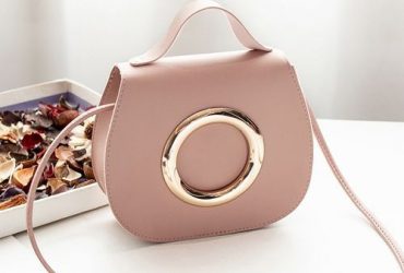 Women PU Leather Messenger Shoulder Chest Bag-Pink