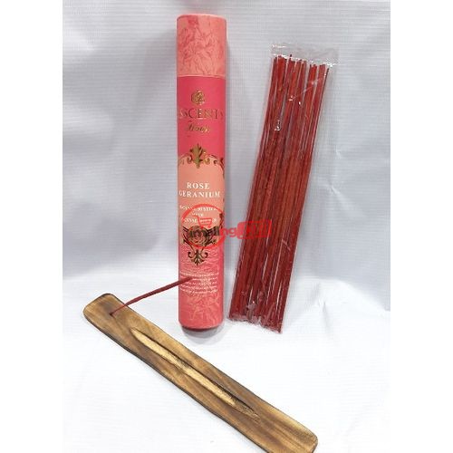 Incense Sticks With Holder – Rose Geranium Fragrance N4500