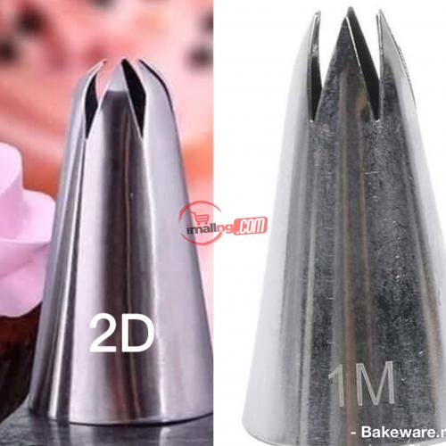 Cake Decoration Star Tip 1M & 2D Nozzles