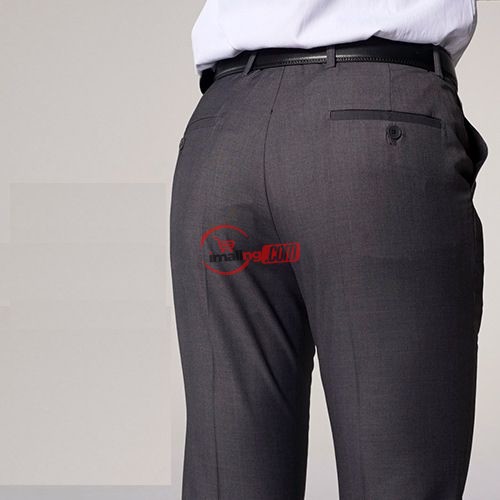 Men Suit Pant Business Formal Office Straight Trousers Work