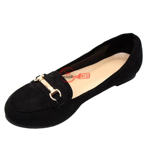 Unique Ladies Flat Pumps – Black