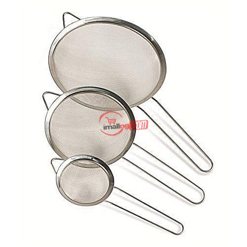 Stainless Steel Strainer/Iron Sieve (3 Pieces)