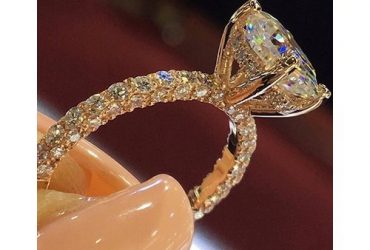 Flash Diamond Round Princess Ring Marriage Ring-Gold