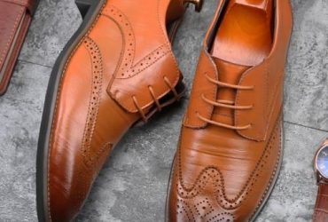Declan Mein Brogue Dress Shoes Upto Size 48 – Brown