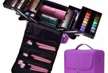 Professional Textile Vanity Make Up Box + Random Free Gift