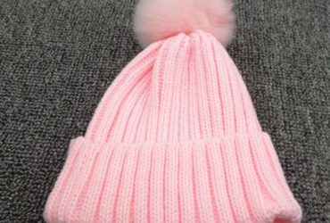 Kids Toddler Children Warm Knit Beanie Hat Boys Girls Fur Pom Bobble Crochet Cap