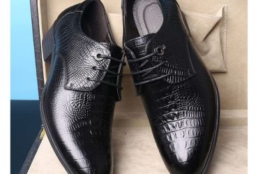 Crocodile Leather Skin Shoes For Men